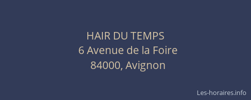 HAIR DU TEMPS