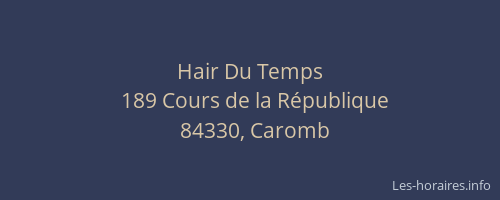 Hair Du Temps