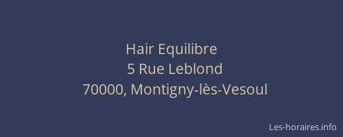 Hair Equilibre