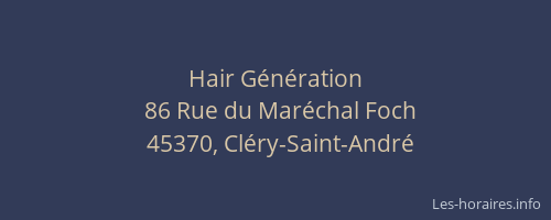 Hair G&eacute;n&eacute;ration