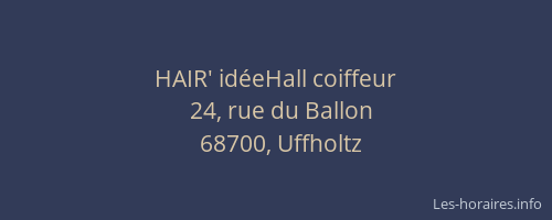 HAIR' idéeHall coiffeur