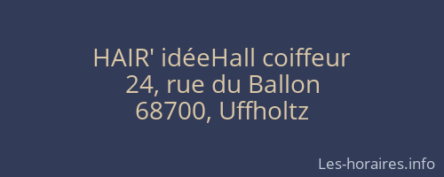 HAIR' idéeHall coiffeur