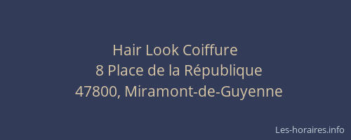 Hair Look Coiffure