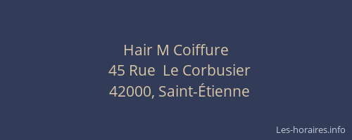 Hair M Coiffure