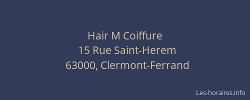 Hair M Coiffure