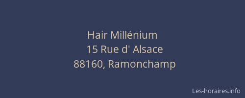 Hair Mill&eacute;nium