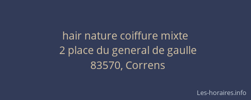 hair nature coiffure mixte