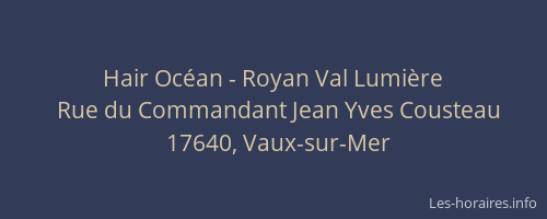 Hair Océan - Royan Val Lumière