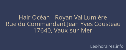 Hair Océan - Royan Val Lumière