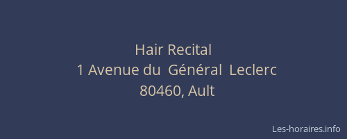 Hair Recital