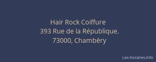 Hair Rock Coiffure