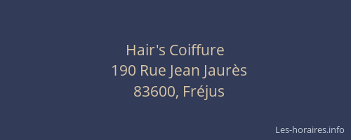 Hair's Coiffure
