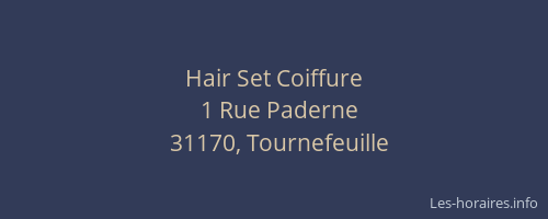 Hair Set Coiffure