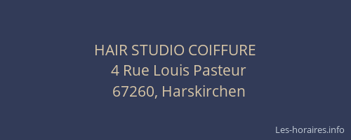 HAIR STUDIO COIFFURE