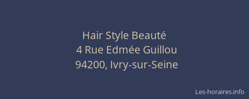 Hair Style Beauté