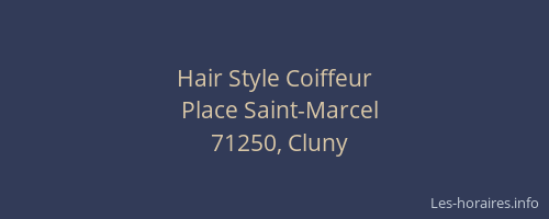 Hair Style Coiffeur
