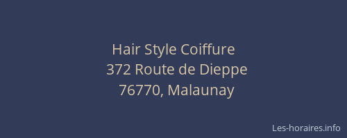 Hair Style Coiffure