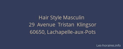 Hair Style Masculin