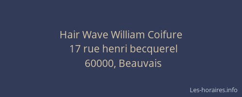 Hair Wave William Coifure