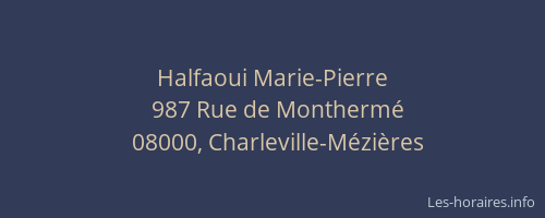 Halfaoui Marie-Pierre