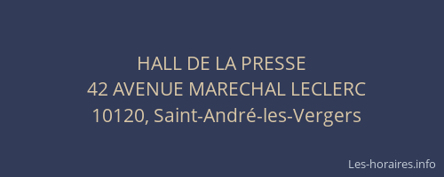 HALL DE LA PRESSE