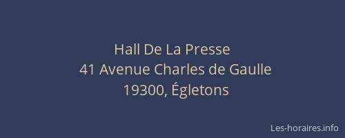 Hall De La Presse