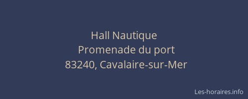 Hall Nautique