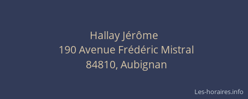 Hallay J&eacute;r&ocirc;me