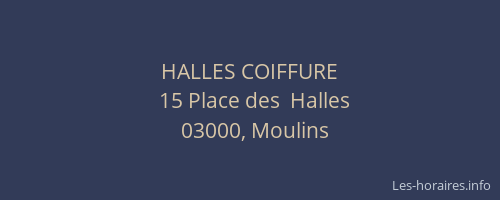HALLES COIFFURE