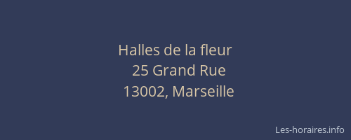 Halles de la fleur