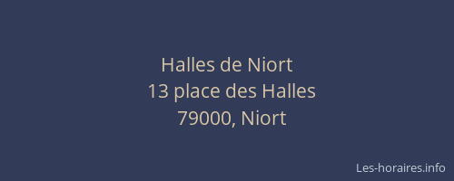 Halles de Niort