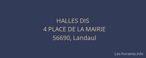 HALLES DIS