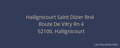 Hallignicourt Saint Dizier Rn4