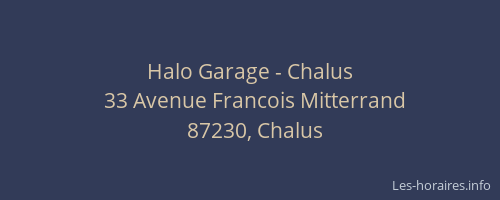 Halo Garage - Chalus
