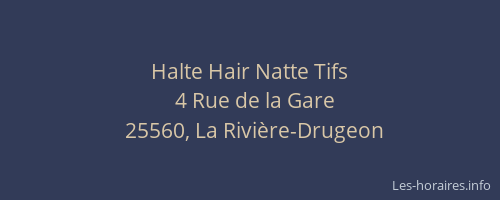 Halte Hair Natte Tifs