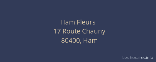 Ham Fleurs