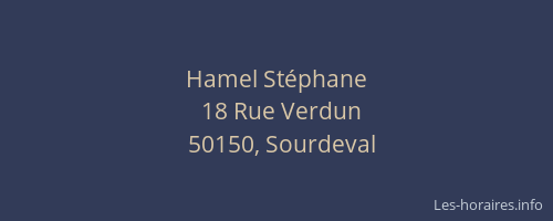 Hamel St&eacute;phane