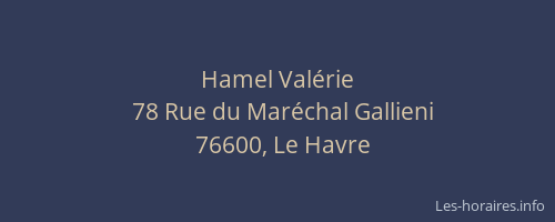 Hamel Valérie