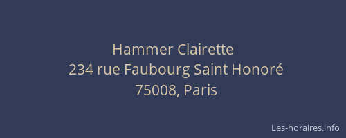 Hammer Clairette