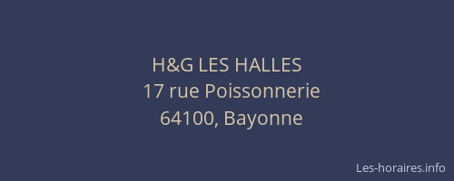 H&G LES HALLES