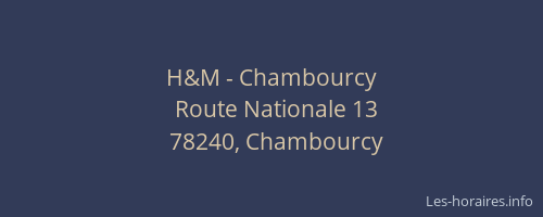 H&M - Chambourcy