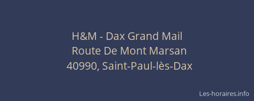 H&M - Dax Grand Mail
