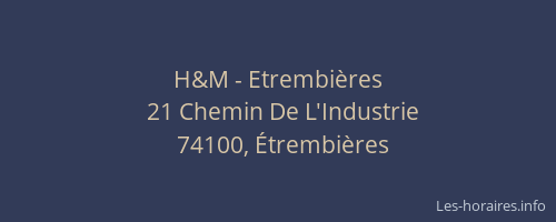 H&M - Etrembières