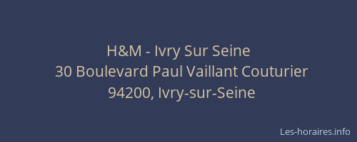 H&M - Ivry Sur Seine