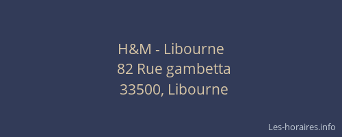 H&M - Libourne