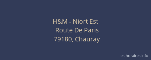 H&M - Niort Est