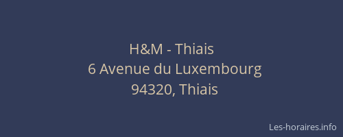 H&M - Thiais