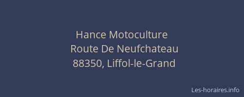 Hance Motoculture