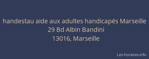 handestau aide aux adultes handicapés Marseille