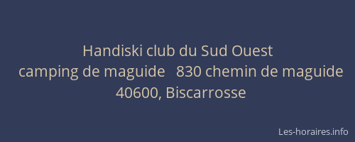 Handiski club du Sud Ouest